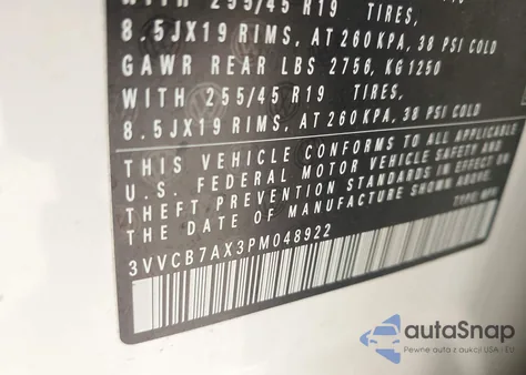 2023 Volkswagen Tiguan 2.0T Se R-Line Black из США, поврежденный, VIN 3VVCB7AX3PM048922